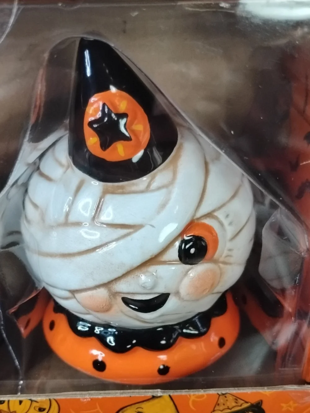 Johanna Parker Halloween Mummy Couple Salt & Pepper Shakers Set New